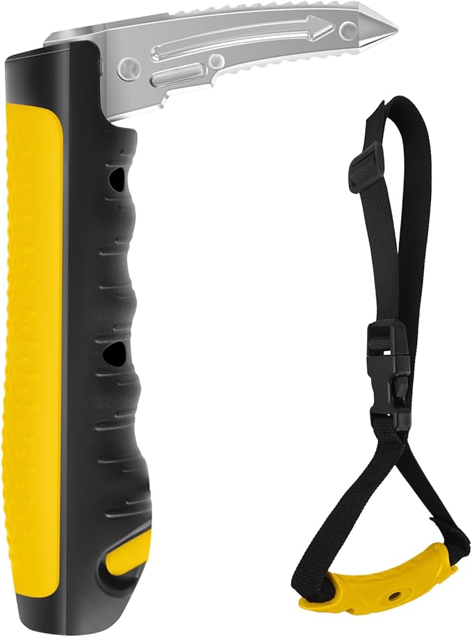 Car Door Handle for Elderly - 2025 New 3-in-1 Car Handle Assist, 2 Pack Auto Cane Portable Vehicle Support Handle Door Assist Bar, Max Load 500 Lbs, Anti-Slip Design (Yellow-Car Handle +Strap)