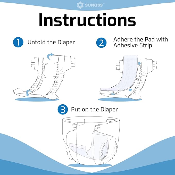 SUNKISS Trustplus Booster Pads 15" x 4", Extra Absorbency for Adult Incontinence Diapers/Underwears, Odor Control, 104 Count (4 Packs of 26)