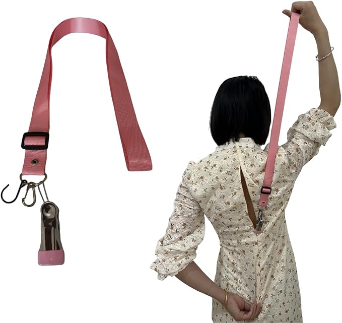Generic Dress Zipper Pull Helper with Hooks and Clip - Easy Zipper Pulls for Dresses (Pink), J40-42