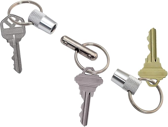Lucky Line 3-Way Pull Apart Keychain, 2 Pack, Silver (71501)