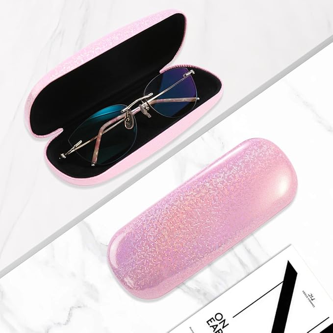 PERFECTSIGHT Hard Shell Eyeglasses Case, Kawaii Protective Glasses Case for Kids, Cute Eyeglass Case for Women Men Girls