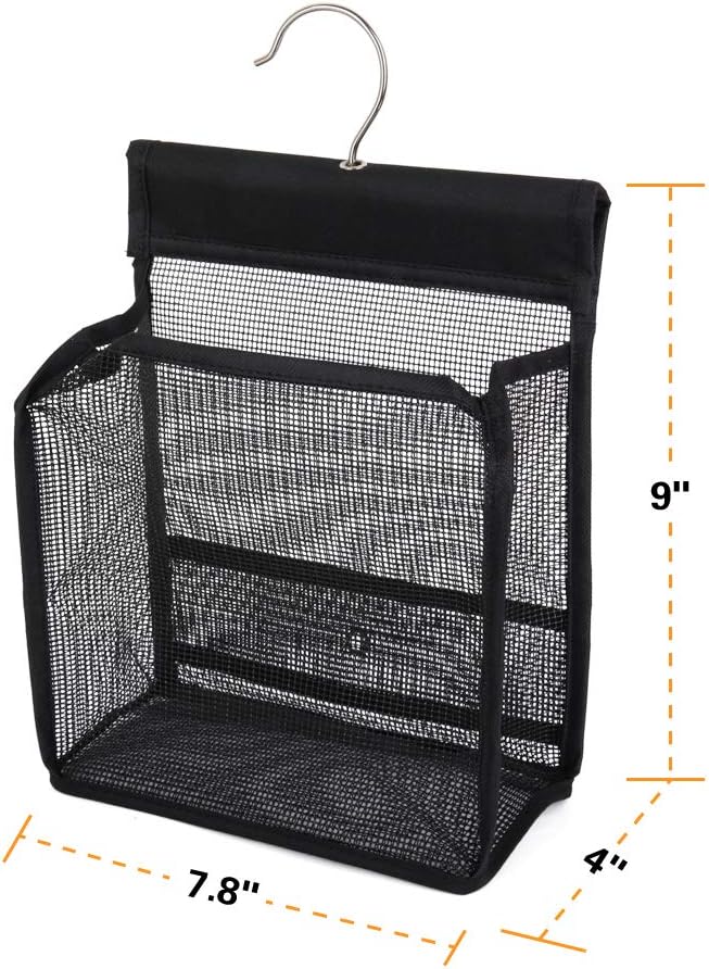 FishMM Hanging Mesh Shower Caddy College with Hooks, Bath Baskets Organizer Storage for College Dorm Rooms, Gym, Swimming and Travel