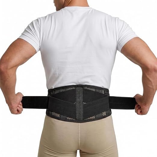 Lower Back Brace for Women and Men, Adjustable Back Brace with Back Support Belt and Back Support Brace, Slim Breathable Lumbar Support for Daily Stability, Back Braces M(Waist:32''-42'')