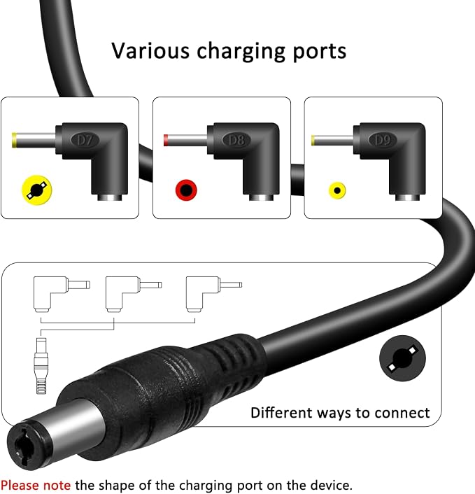 Digital Picture Frame Power Cord Compatible with Philips,Skylight,HP,Aluratek, BSIMB Smart Digital Photo Frame, 5V AC/DC Power Adapter Charger (Not for 9V or 12V)