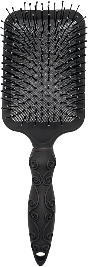 Amazon Basics Paddle Brush for Hair, Gentle Detangling, Wet or Dry Hair, Tangle-Free with Flexible Bristles