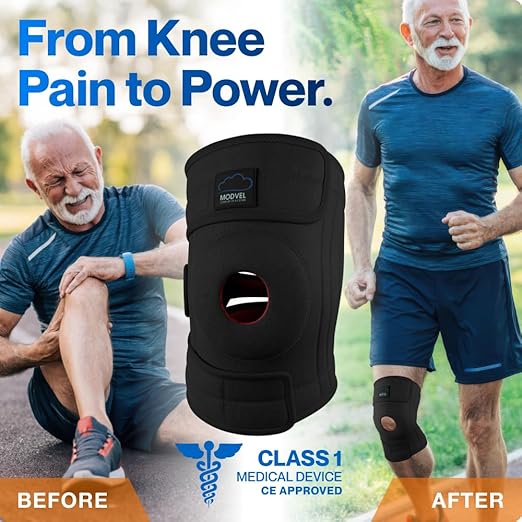Modvel ELITE Knee Brace for Men & Women – Patella Gel Pads & Side Stabilizers for ACL, Meniscus Tear, Arthritis & Injury Recovery – Maximum Support for Running, Sports & Joint Pain Relief