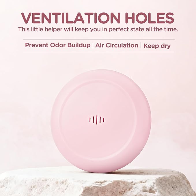 2 Pack Retainer Case Ultra-slim Aligner Case with Vent Holes Removable Inner Tray Silicone for Easy Cleaning (2Pack Pink Purple)