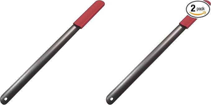 Rehabilitation Advantage Red Grip Handle Powder Coated Steel Shoehorn, 18 Inch (Pack of 2)