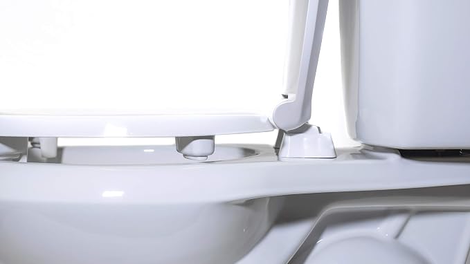 Centoco 2 inch Raised Toilet Seat for Seniors, Round, Open Front, White | Open Front with Cover, Plastic, Made in the USA, HL460STS-001
