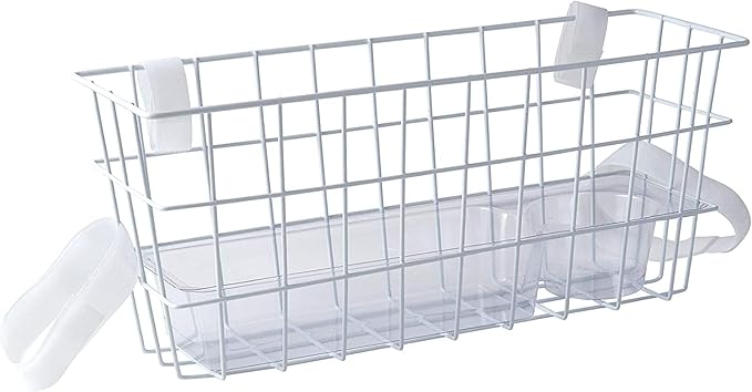 HealthSmart Durable Walker Accessories Basket For Walker | No Tools Needed | Secure Cup Holder & Tray | Walker Accessories Bag - Easy Installation Walker Basket For Folding Walker | 16x5.5x7 inches