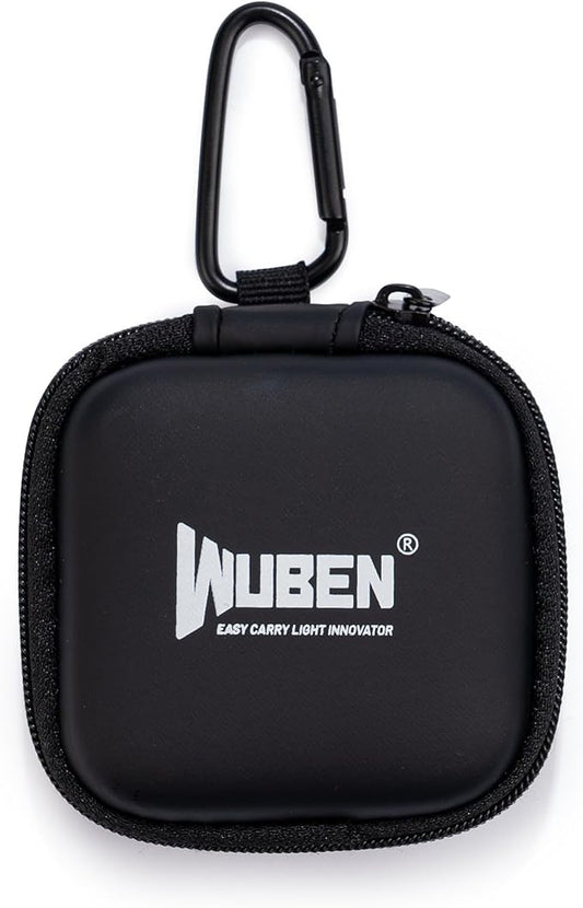 WUBEN G5 Flashlight Holster, EDC Mini Flashlight Pouch 75 * 75 * 30mm, Portable Storage Carry Case with Carabiner Clip for Outdoor Camping Hiking (Flashlight Not Included) | EVA Storage Pouch, Compact Portable Carry Case for EDC Tools, Headphones & Sma...