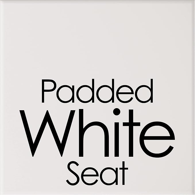 Lavish Home Folding Stool with Padded Backless Seat Set of 2, White, 24” | Counter Height Bar Stools with 225lb Capacity, Portable Indoor & Outdoor, Extra Seat for Kitchen, Rec Room or Camping