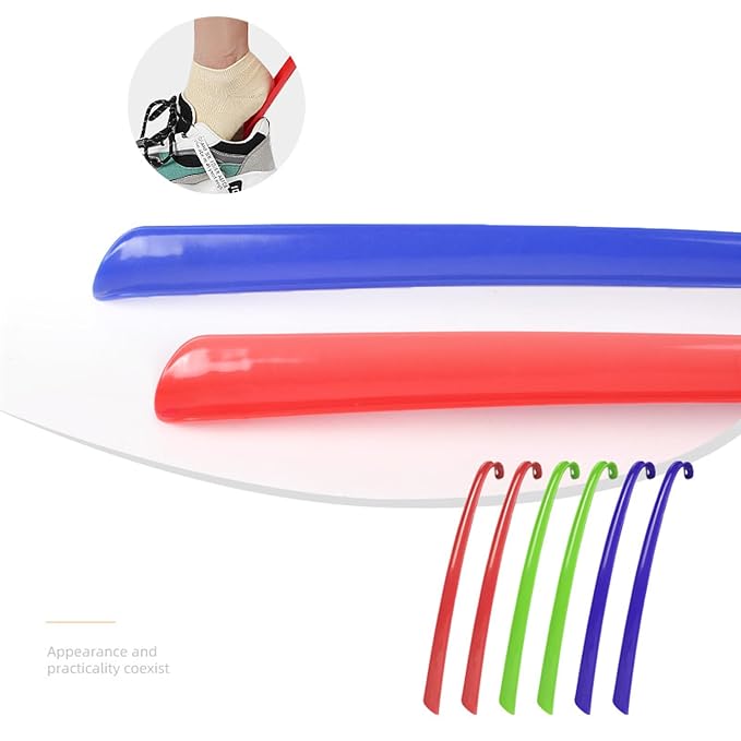 1pc fo Long Plastic Shoe Horn Remover Disability Aid Flexible Stick (green)