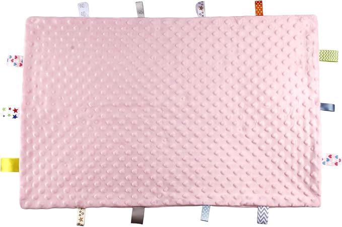 Fidget Blanket for Adults with Dementia, Sensory Blanket Mat for Alzheimers Patients, Dementia Activites for Senior, Gift for Dementia Patients,Sensory Toys for Autism (Pink)