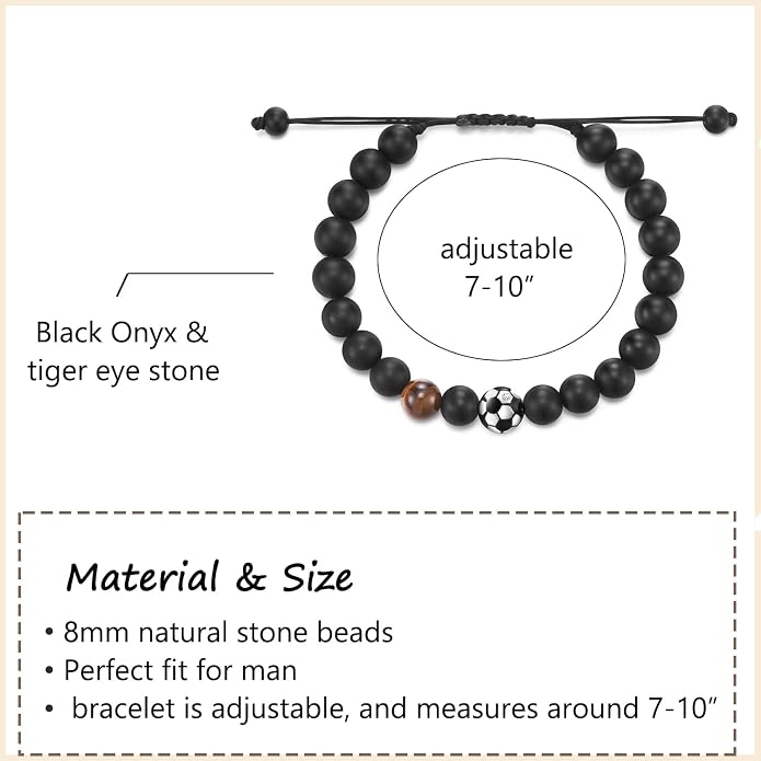 Baseball/Soccer/Basketball/Hockey/Golf/Football Bracelet Gifts for Boys Men