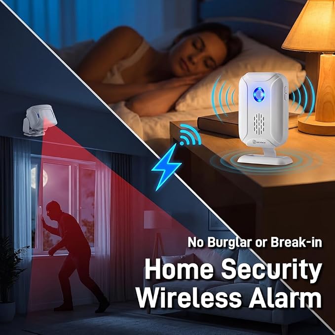 HENDUN Motion Sensor Doorbell , Bed Alarms for Elderly Dementia Patients , Door Chime for Business,Entry Alert Store Welcome Buzzer Monitor , Fall Detection Alarm for Seniors , Caregiver Reminder