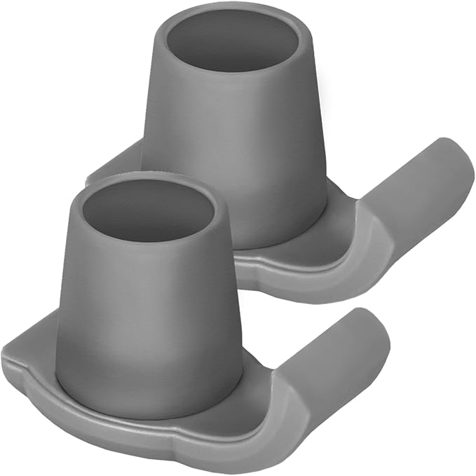 Dotday Walker Skis Glides 2 Pack, Universal Walker Accessories for Seniors | Walker Glides for Folding Walker, Durable Easy-Glide Mobility Aid, Walker Feet Replacement, Universal 1-1/8 inch, Gray
