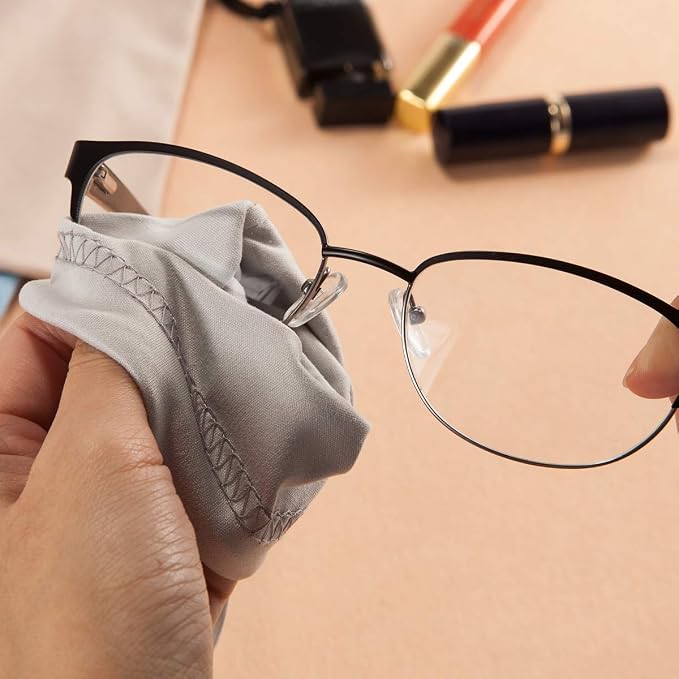 TRIUMPH VISION Glasses Case Soft Eyeglass Case Sunglass Pouch Cloth 3 Pack | Thick Microfiber Pouch Drawstring Pouch Eye Glass Bag Sunglasses Sleeve Storage, Lens Protection Cover,Cleaning Lens Screen