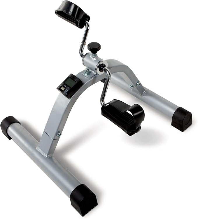 Marcy Under Desk Mini Pedal Leg and Arm Exercise Cycle with Adjustable Magnetic Resistance Physical Therapy Leg Exercisers
