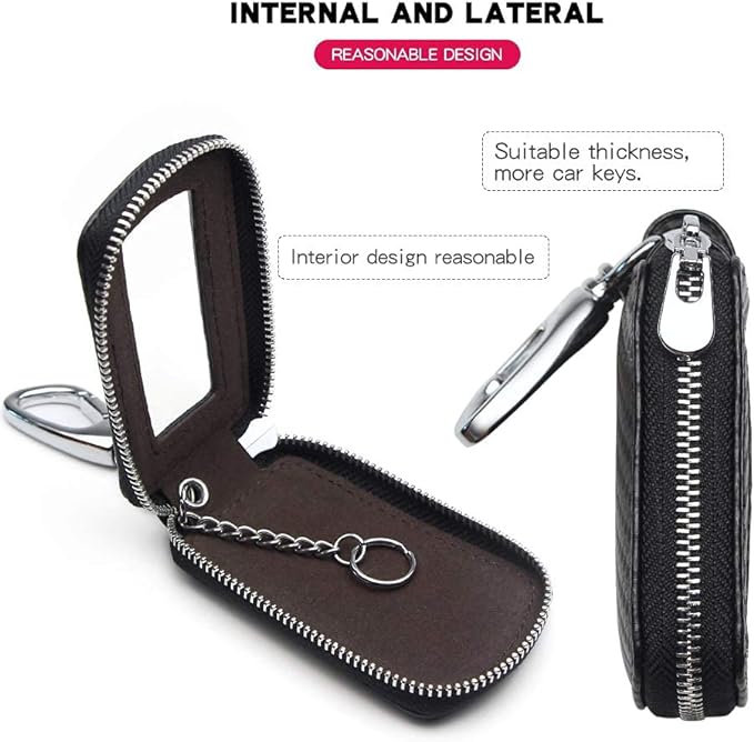 Universal Premium Car Key Fob Case Genuine Leather Car Smart Key fob Holder for Remote Key Fob