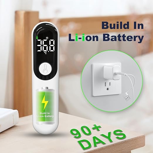 Rechargeable Non-Contact Forehead Thermometer for Adults and Kids, Medical Digital Touchless with Fast Reading