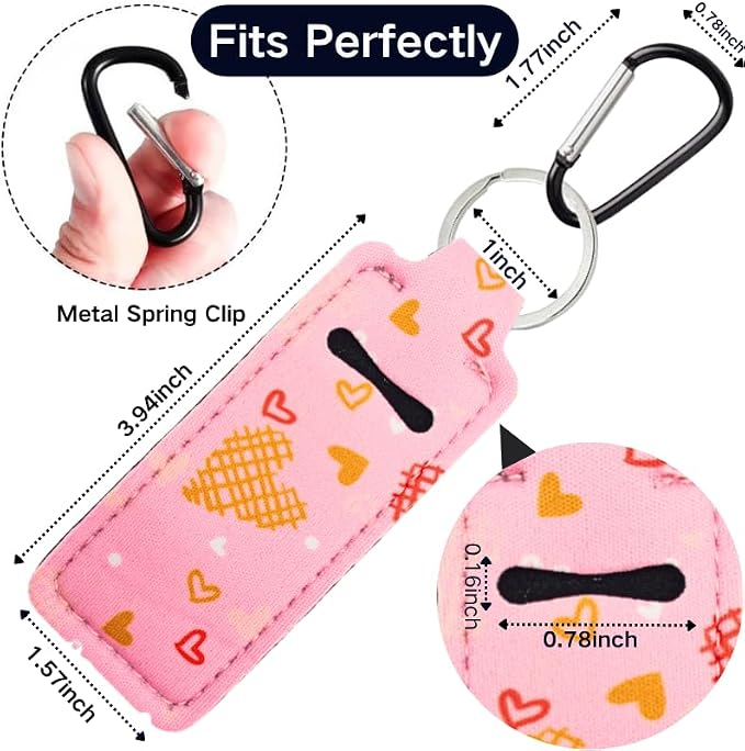 Chapstick Holder Key Chain Lipstick Holder Lip Balm Holder Keychain | Stocking Stuffers Gift, Compatible with Chapstick, Lip Balm and Lipstick, Bag Charm Accessories, Gifts for Women Friend