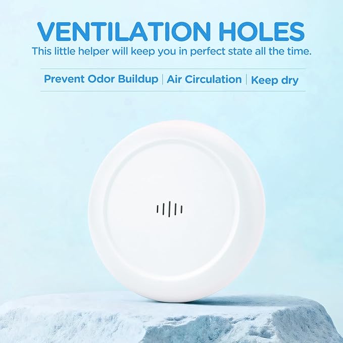 2 Pack Retainer Case Ultra-slim Aligner Case with Vent Holes Removable Inner Tray Silicone for Easy Cleaning(2Pack White Blue)