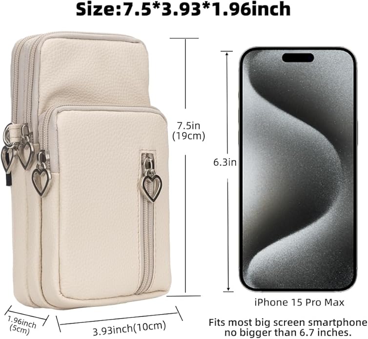 Small Crossbody Bag for Women - Mini Phone Purses with Crossbody Strap and Wallet - Nylon Arm Bag