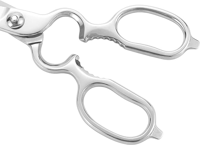 LIVINGO Kitchen Forged Shears Heavy Duty Come Apart Ultra Sharp Multi-function Stainless Steel Scissors Bottle Opener, Nut Cracker 8.5 inch