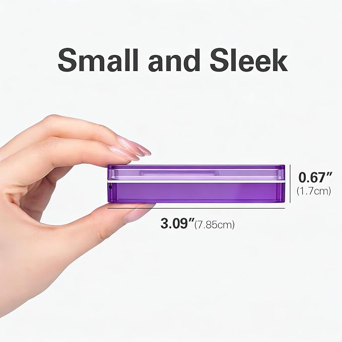 BUG HULL Pill Cutter with Removable Silicone Pad, Slim Pill Splitter, Pill Cutter Splitter for Small and Tiny Pills, Pill Cutters for Small or Large Pills Professional- Purple