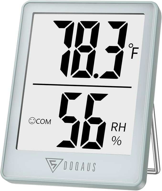 DOQAUS Digital Hygrometer Indoor Thermometer Humidity Meter, Blue | Mini Room Thermometer, 5s Fast Refresh, Accurate Temperature and Humidity Monitor for House, Baby Room, Greenhouse, Incubator