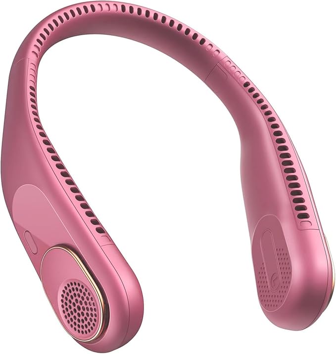 SWEETFULL Portable Neck Fan: 5200mAh Bladeless Personal Fan | 4 Speeds, 20H Max Runtime, No Hair Twist Quiet Wearable Fan for Travel | Birthday Gifts for Men Women Mom Dad