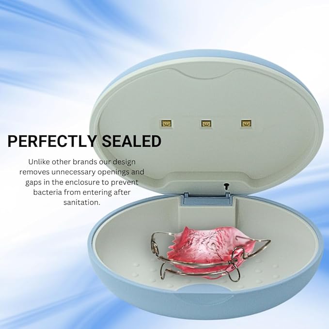 Tare&co UVC Ultraviolet Retainer Case Compatible with Invisalign, Mouth Guard Case, Dental Braces Case Slim Battery Powered, Aligner (Periwinkle)