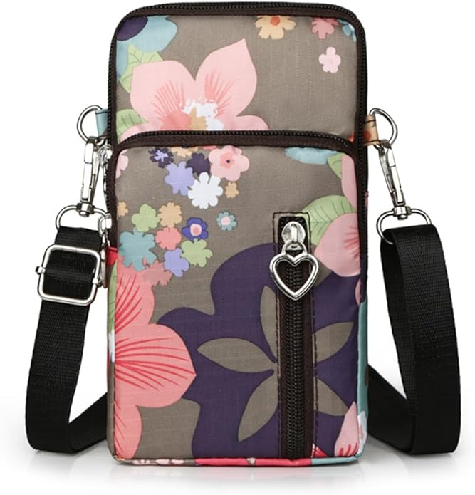 Small Crossbody Bag for Women - Mini Phone Purses with Crossbody Strap and Wallet - Nylon Arm Bag