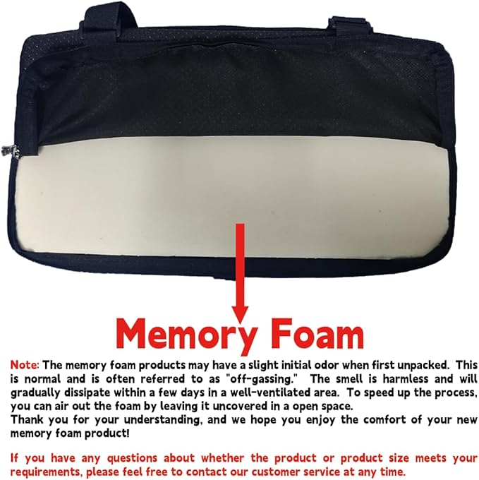Knee Scooter Pad Cover with 2'' Removable Highly Resilient Comfort Memory Foam Cushion - Knee Walker Accessory for Roller - Universal Fit Most Models