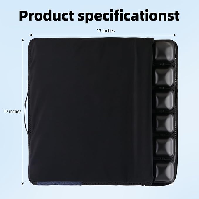 Air Cushions for Pressure Sores on Buttocks – Inflatable Wheelchair Seat Cushion for Pressure Relief - 17 Inches Coccyx Cushion for Tailbone Pain