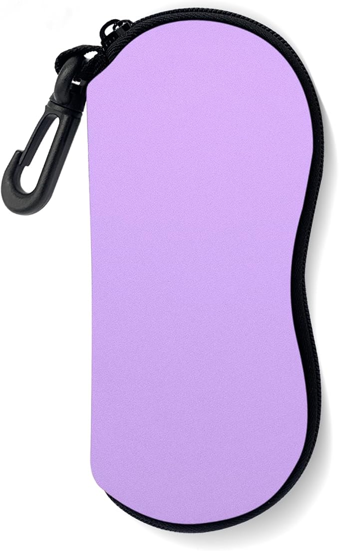 Sunglasses Soft Case, Ultra Light Portable Neoprene Zipper Glasses Case for Men Women