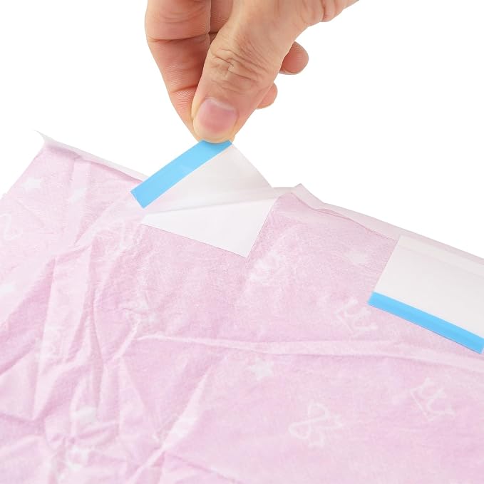 CutiePlusU Diapers 10 Pieces Protective Underwear Absorbent Briefs Pink(Large 37"-47")