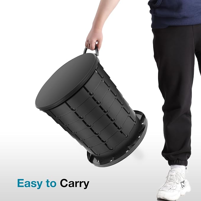 Upgrade Retractable Portable Toilet Travel Toilet Adjustable Height Camping Toilet Portable Potty for Adults Kids, Foldable Portable Toilet for Camping/Car