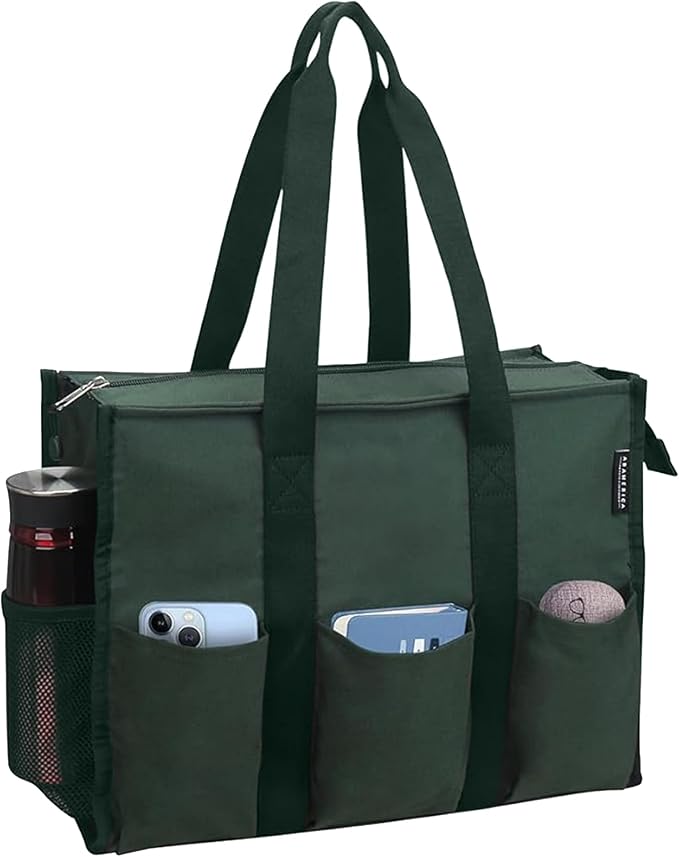 ABAMERICA Nurse Bags for Work Nursing Bag Multiple Pockets Waterproof Organizing Zip Top Clinical Bag for Nursing Students