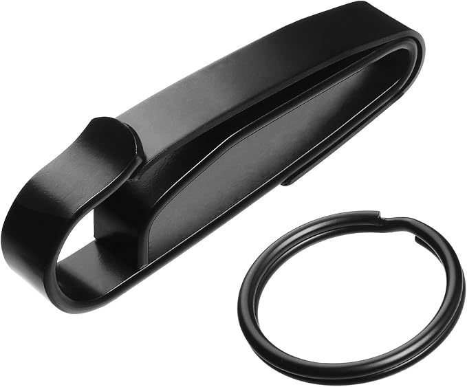 JOTOVO Tactical Stealth Key Ring Holder Special for Police and Fire Agencies Duty Belt, Double Side Quick Release Key Holder with Detachable Keyring (2.25-Inch Max)