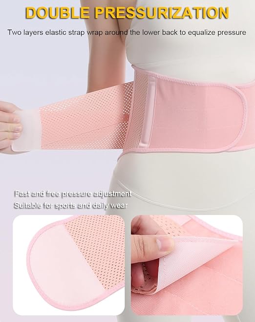 Lightweight Back Brace for Lower Back Pain Women Men, Lumbar Support Waist Support Brace for Women Lower Back Pain Relief Products, Hip Belt Waist Belt Sciatic Nerve Brace for Women Men (Black, Large)