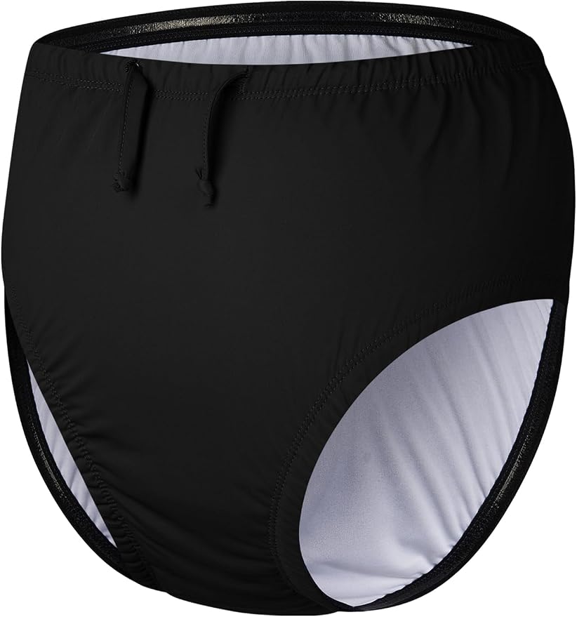 Adult Reusable Swim Diapers for Incontinence pecial Needs Swimwear Waterproof Leakproof Cloth Diaper Covers Unisex Black L