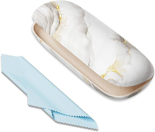 Eyeglasses Case, Portable Hard Shell Protective Case for Glasses, Eyeglass Holder Box for Women with Cleaning Cloth