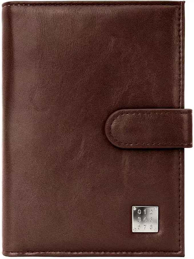Veki Passport Holder for Travel, RFID Blocking Passport Cover, Dark Brown | Passport Wallet, RFID Blocking, PU Leather, Durable Passport Case with Card Holder, Pen Slot, Travel Essentials for Women Men