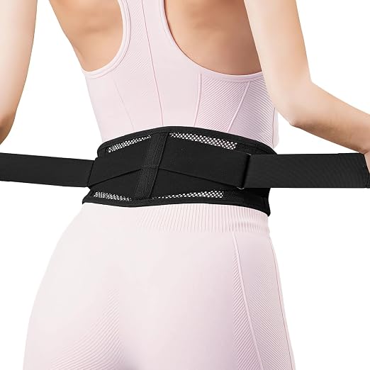 Slim & Narrow Back Brace for Lower Back Pain Women and Men, Lightweight & Thin Back Support Belt for Sciatica, Herniated Disc Relief, Breathable Lumbar Support Belt with Dual Adjustable Compression-L/XL