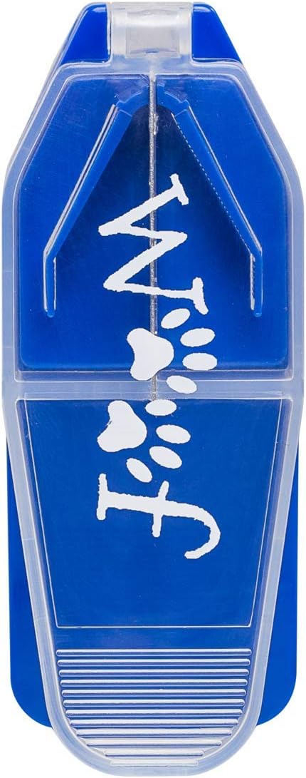 Ezy Dose Pet Pill Cutter with Safety Shield for Dogs, Daily Usage, Safely Cut Pills, Vitamins and Tablets, Accurate and Easy Cutting, Great for Hiding Medication in Treats, Blue, BPA Free