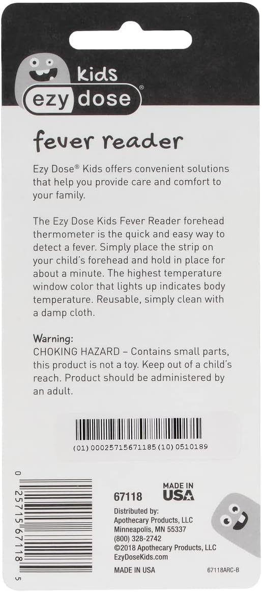 EZY DOSE Kids Thermometer for Fever for Baby and Toddler, Celsius & Fahrenheit, Reusable, Home & Travel, 10 ml
