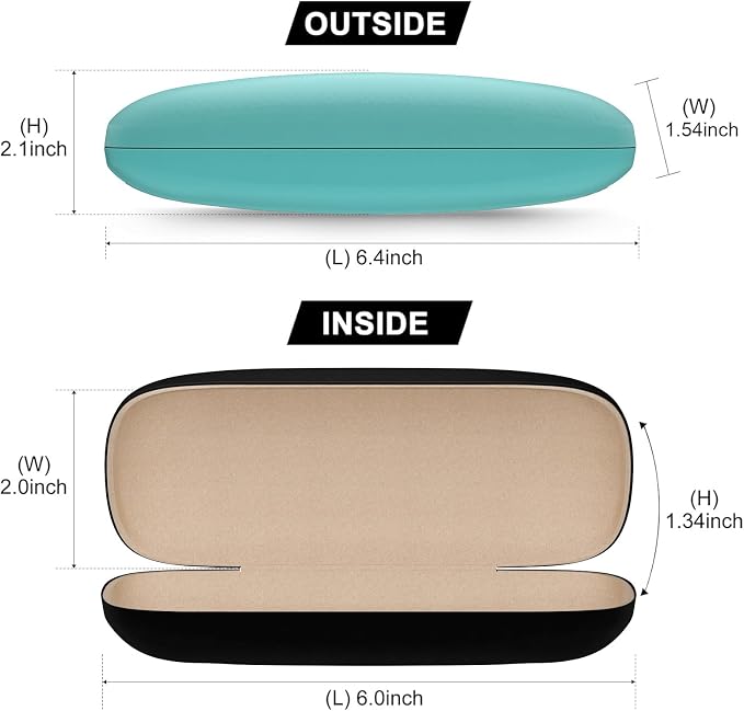 Eyeglasses Case, Hard Shell Protective Case for Glasses, Unisex for Women Men
