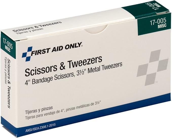 First Aid Only 17-005 Bandage Scissors and Forcep Tweezers Combo Pack (Pack of 2)
